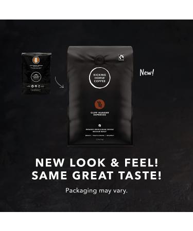 Kicking Horse Coffee Cliff Hanger Espresso 2.2lb - Organic Fairtrade Whole Bean Medium Roast 35.2oz - Buy Online on GoSupps.com