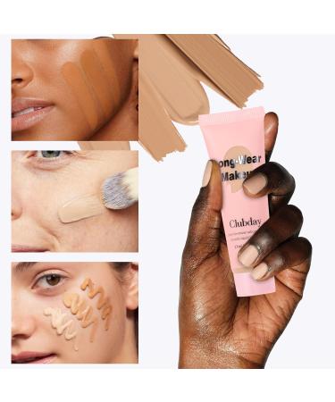INTEROOKIE Natural Matte Makeup-Holding Concealer Foundation Sweat-Proof & Long-Lasting Oil Control Flawless Radiant Skin (2) - Buy Online on GoSupps.com
