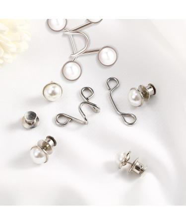 24pc Jean Button Pins Set | No Sew Waist Extender | Instant Jean Dress Fit | Pearl Style - Buy Online on GoSupps.com