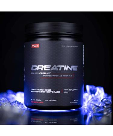 Vast Creatine - Micronized Creapure Creatine Monohydrate Powder | Vegan Made in Germany | 60 Portions | Boost Performance | 300g - Buy Online on GoSupps.com