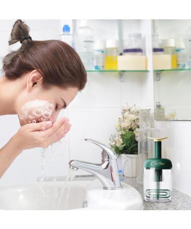 Janurium Cleanser Foamer | Transparent Manual Facial Cleanser Foamer Type - Portable Facial Cleansing Tools Deep Cleansing Detachable Fine Foam Green - Buy Online on GoSupps.com
