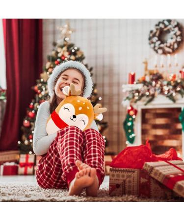 Christmas Elk Stuffed Animal Plush Pillow - Cute Soft Toy for Kids - Perfect Gift for Christmas & Birthdays - Decorative Pillow for Sofa & Bedroom - Buy Online on GoSupps.com