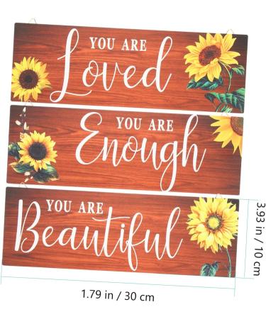 PRETYZOOM 1 Set Floral Wooden Wall-mounted Home Decor Decorative Wall Sign Sunflower Wall Decor Household - Buy Online on GoSupps.com