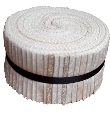 Best of Tone on Tone Neutral Blenders Jelly Roll 40 Precut 2.5-inch Quilting Fabric Strips - Buy Online on GoSupps.com