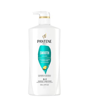 Buy Pantene Pro-V Smooth & Sleek 2-in-1 Shampoo & Conditioner - 17.9 fl oz Pump Bottle | International Shipping Available - Buy Online on GoSupps.com
