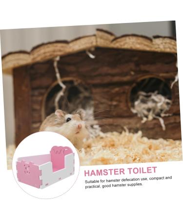 Kisangel 1pc Hamster Toilet Chinchilla Bath Hamster Pee Training Small Animal Bathtub Hamster Potty PVC 15x10cm Pink - Buy Online on GoSupps.com