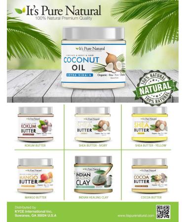Pure Natural Extra Virgin Organic Unrefined Coconut Oil 16 oz - Nourishes Skin Hair & DIY Recipes | Ideal for Massage & Moisturizing - Buy Online on GoSupps.com