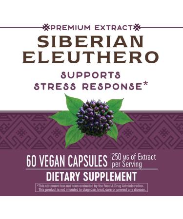 Nature's Way Siberian Eleuthero 250mg - 60 Vegan Capsules for Energy & Wellness - Buy Online on GoSupps.com