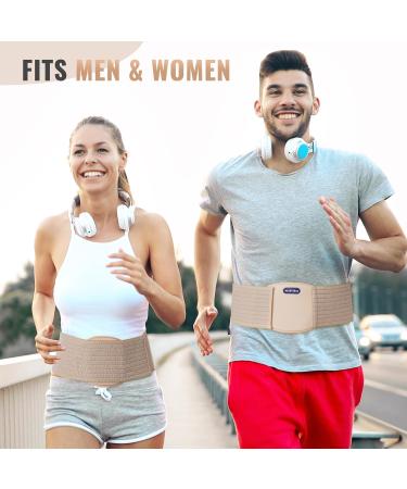 Abdominal Hernia Belt for Men & Women | Umbilical Hernia Support with Compression Pads - Comfort & Relief - Buy Online on GoSupps.com