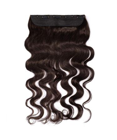 Clip In Curly Extensions - 55cm Remy Real Hair #2 Dark Brown 100g Tress with 5 Clips - Buy Online on GoSupps.com