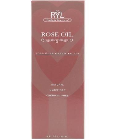 Rose Essential Oil 4 oz - 100% Pure Organic Aromatherapy | Therapeutic Grade for Relaxation Skin Therapy & Perfumes - Buy Online on GoSupps.com