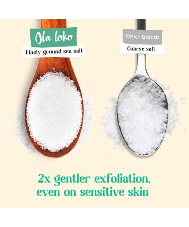 Coconut and Dead Sea Salt Body Scrub with Hyaluronic Acid & Vitamin E - Moisturizing Exfoliator for Smooth Skin - Buy Online on GoSupps.com