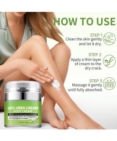 LinBomZony 60 Urea Cream with 2 Salicylic Acid Maximum Strength Foot and Hand Moisture Cream for Dry Cracked Skin Unscented Callus Remover Peeling for Dead Skin 1 piece - Buy Online on GoSupps.com