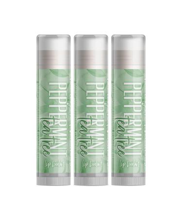 Delight Naturals Peppermint Tea Tree Lip Balm - Set of Three