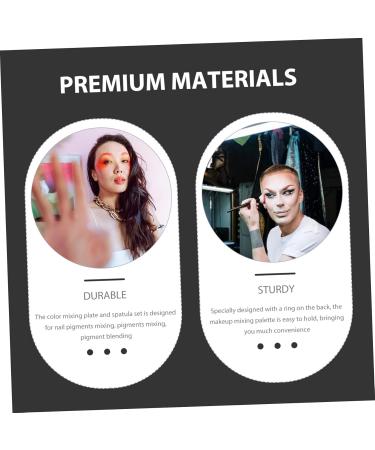 Shop LALAFINA 2 Sets Palette Stick Scraper & Makeup Mixing Tray - Stainless Spatula Tools for Foundation Nail & Concealer Blending - Ideal for Makeup Artists - Buy Online on GoSupps.com