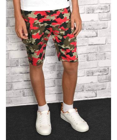 Shop BEZLIT Boys Red Camouflage Cargo Shorts 30079 (Size 128-134) - Stylish & Durable International Shipping Available - Buy Online on GoSupps.com