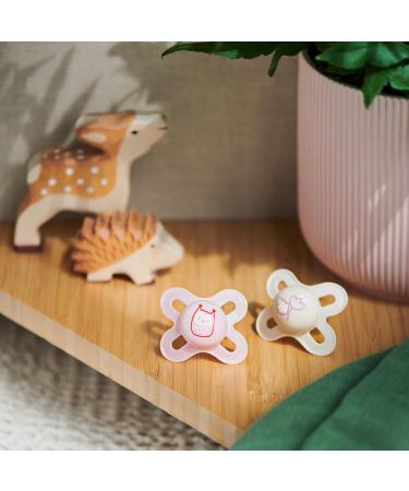MAM Schnuller Start S295 - Color of Nature Matte Texture Pacifier with SkinSoft Silicone for Babies 0-2 Months - 2-Pack with Self-Sterilizing Box - Buy Online on GoSupps.com