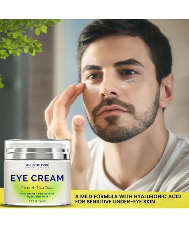 MAJESTIC PURE Under Eye Cream with Hyaluronic Acid - Anti Aging & Firming, 50ml - Buy Online on GoSupps.com