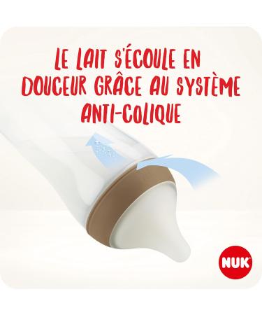 Nuk Perfect Match Baby Bottle Set 3+ Months Fits Baby Palate Temperature Control Anti-Colic Vent 150 ml and 260 ml BPA - Buy Online on GoSupps.com