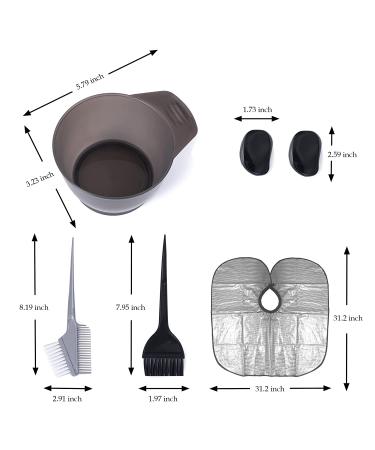 HYOUJIN Hair Dye Brush and Bowl Kit - Professional 9PCS Hair Bleach Highlighting Colouring Set - Salon Quality DIY Beauty Tool Set - Buy Online on GoSupps.com