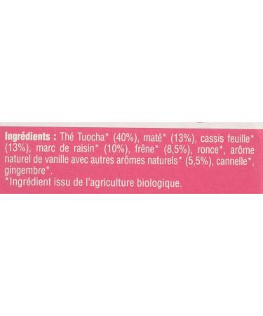 Biosens Tuocha Kilos Tea Tenacious Tuocha Tea Mate Blackcurrant Grape Marc and Ash Certified Organic AB Made in France - Buy Online on GoSupps.com