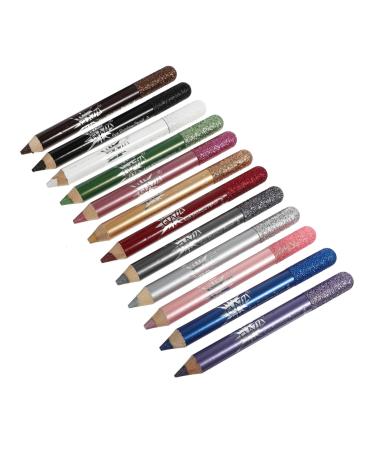 AUTSUPPL 12pcs Pearlescent Eyeshadow Pencil Useful Eye Shadow Pen Eye Pencil Colored Eyeliner Pencils Powder