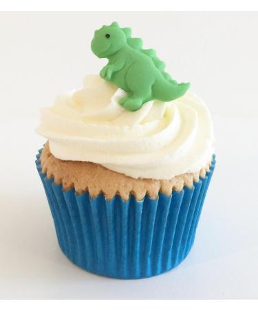 Holly Cupcakes 6 Mixed Colour Sugar Dinosaurs- edible & handmade with love in the UK! - Buy Online on GoSupps.com