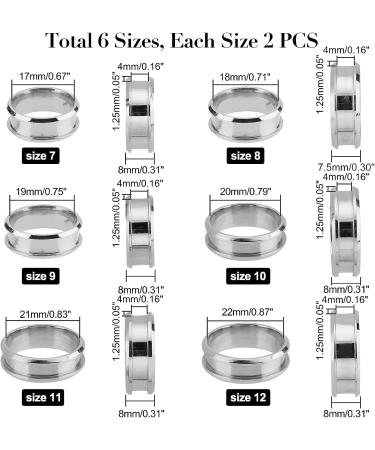 UNICRAFTALE 24pcs Stainless Steel Blank Core Ring Settings - Sizes 7-13 for Jewelry Making - Buy Online on GoSupps.com