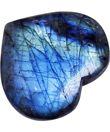 Labradorite Palm Stone Natural Labradorite Crystal Heart Palm Stone Mineral Reiki Pocket Crystal Tumble Collection Heart Shape Puff Stones for Good Luck Charm Meditation Riastvy 5 - Buy Online on GoSupps.com