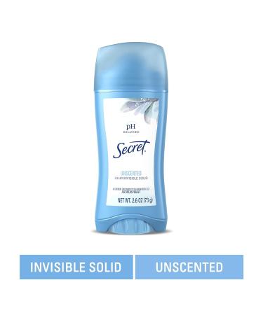 Secret Unscented Invisible Solid Antiperspirant Deodorant 2.6oz (Pack of 3) - Buy Online on GoSupps.com