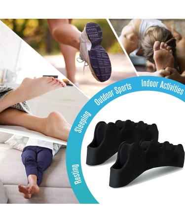 Toe Spreader Hallux Valgus Silicone - Ultimate Toe Separator & Spacers for Crooked Toes - Toe Correction Rail - 6 Pack - Black - Buy Online on GoSupps.com