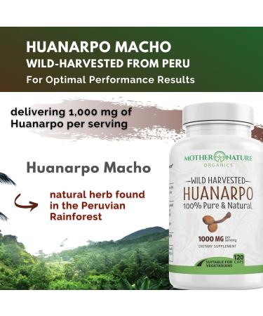 Huanarpo Macho Powder Capsules 1000mg (120 Count) - Male Support Energy & Performance - Non-GMO, Gluten-Free, Dairy-Free, Vegan - Buy Online on GoSupps.com