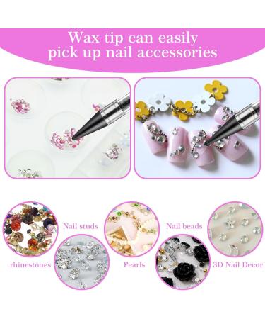 Ouligay 2Pcs Rhinestone Picker Dotting Pen - Nail Art Gem Pick up Tool for DIY Crafts - Buy Online on GoSupps.com