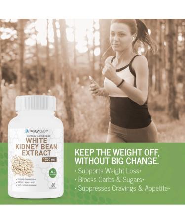 100% Pure White Kidney Bean Extract - All-Natural Carb Blocker 1200mg for Weight Loss & Fat Prevention - Made in USA - Buy Online on GoSupps.com