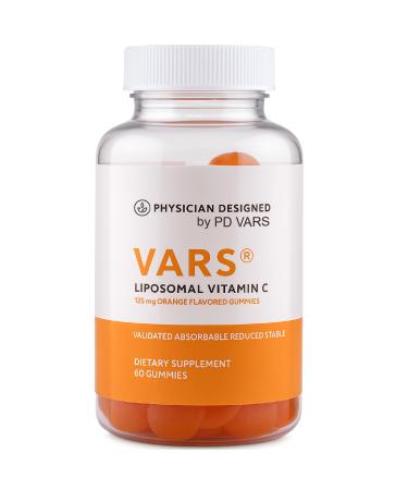 Physician Designed VARS Liposomal Vitamin C Gummies for Adults 125mg | Advanced Absorption for Immune Support | 60 Gummies