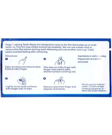Premium Tooth Bleaching Stripes - 50 Pack Deep Cleaning Cloths for Brushing Teeth | International Shipping Available - Buy Online on GoSupps.com