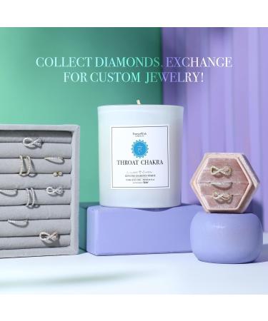 Foreverwick Throat Chakra Candle | Aromatherapy Soy Wax Candle with Rock Quartz Crystals | Bergamot Scented | 14 oz Organic & Zinc Free Wick - Buy Online on GoSupps.com