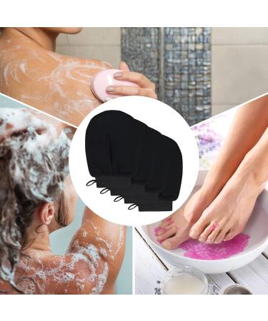 4 Pieces Black Deep Body Peeling Gloves - Dead Skin Remover for Men & Women | Exfoliating Shower Gloves - Buy Online on GoSupps.com