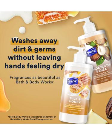 Suave Hand Soap 2-Pack - Milk & Honey + Cocoa Butter Shea - Moisturizing Essential Oils 13.5 Oz Each - International Shipping Available - Buy Online on GoSupps.com