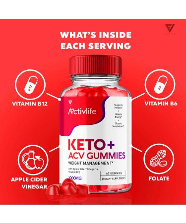 Buy Activlife Keto ACV Gummies - Advanced Apple Cider Vinegar Supplement | 60 Gummies for Weight Loss & Health - Buy Online on GoSupps.com