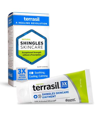 Shingles Skincare Cream  3X Triple Action Patented Natural Formula for Shingles Sufferers by Terrasil  45gm tube 1.58 Ounce (Pack of 1)