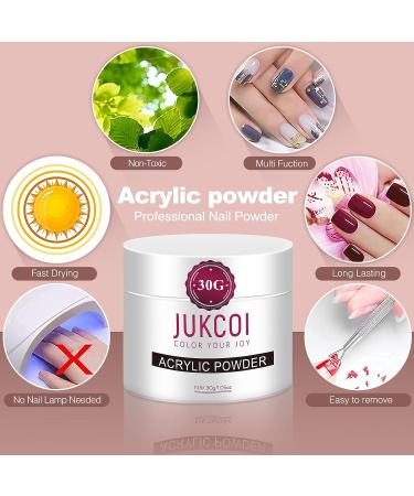 Jukcoi Acrylic Powder 7 Colors Monomer Nail Powder for Acrylic Nails Extension - Nude 1.05oz (30g) - Buy Online on GoSupps.com