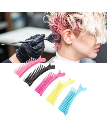 Double Layer Hair Sectioning Clip 5 Pairs ABS Clips for Easy and Durable Grip Clip for Hairstylists At Home Hair Salon - Buy Online on GoSupps.com