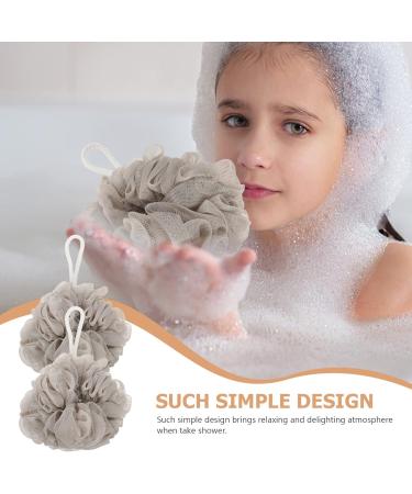 Healeved 6pcs Travel Bath Balls & Poufs | Luffa Shower Sponge Set | Frosted Khaki Loofah for Home & Travel - Buy Online on GoSupps.com