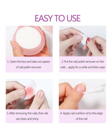 Natural Nail Remover Wipes - Lint Free Gel Polish Remover Pads for Nail Art - Easy to Use (Rose - Buy Online on GoSupps.com