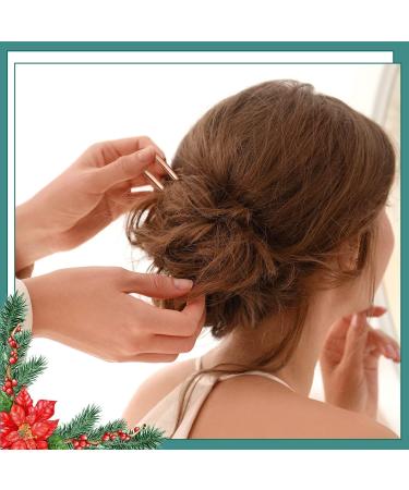 GAVIK 6 Pieces Simple U Shaped Hairpins Hair Stick Fork Sticks Hair Pin Updo Chignon Pins for Women Girls Buns Hair (Gold) - Buy Online on GoSupps.com