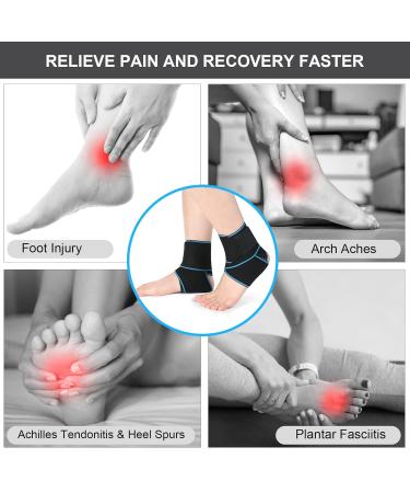 ACWOO Ankle Support Brace 2 Pack Elastic Adjustable Ankle Brace Wrap Strap Anti-Slip Breathable Ankle Compression Foot Strap for Sports Protect Injury Recovery and Pain Relief One Size Fits All - Buy Online on GoSupps.com