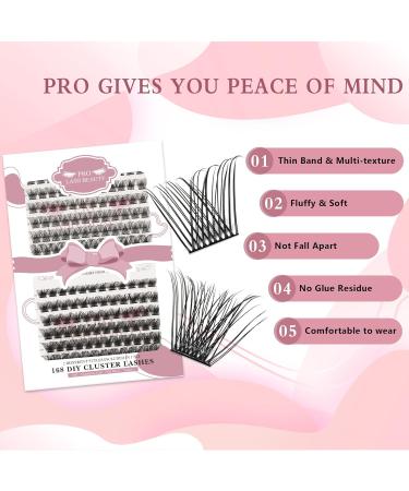 168 Pcs Colored Lash Clusters: Natural+Volume C-Mix | DIY Eyelash Extensions Kit with 2 Styles | Super Thin Band, Soft and Easy to Wear - Buy Online on GoSupps.com
