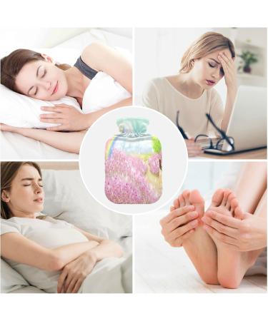 Rainbow Garden 2L Hot Water Bottle with Soft Fleece Cover | Ideal for Hot & Cold Compresses | International Shipping Available - Buy Online on GoSupps.com