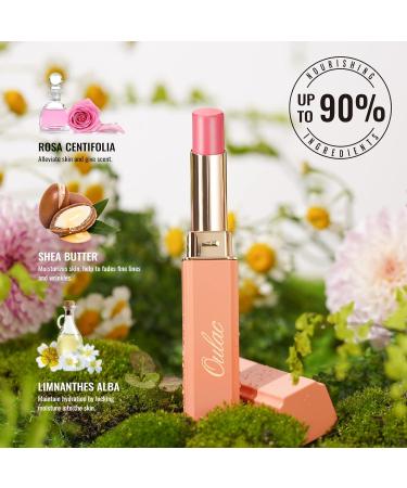 Oulac Nude Peach Lipstick - Moisture Shine Hydrating Lipstick & Tinted Lip Balm - Buy Online on GoSupps.com